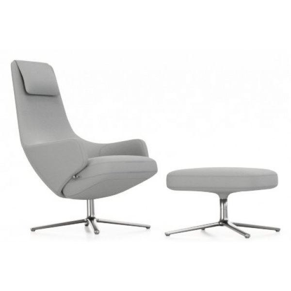 Vitra Repos Lenestol med Ottoman Cosy 2 stoff